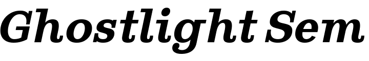 `Ghostlight Semibold Italic` Preview