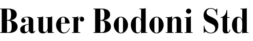 `Bauer Bodoni Std Bold Condensed` Preview