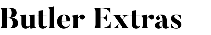`Butler Extras Bold` Preview