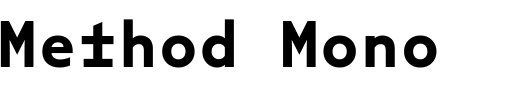 `Method Mono Bold` Preview
