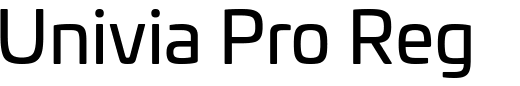 `Univia Pro Regular` Preview