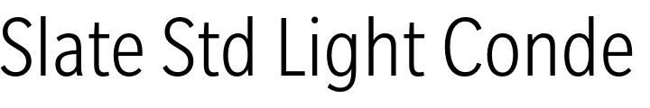 `Slate Std Light Condensed` Preview