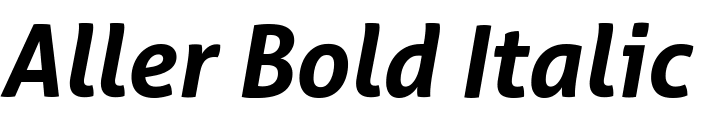 `Aller Bold Italic` Preview
