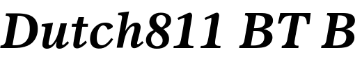 `Dutch811 BT Bold Italic` Preview