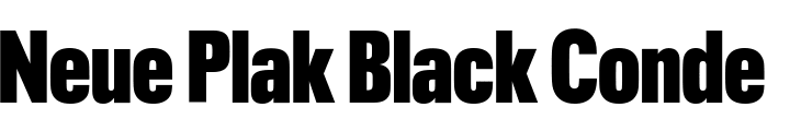 `Neue Plak Condensed ExtraBlack` Preview