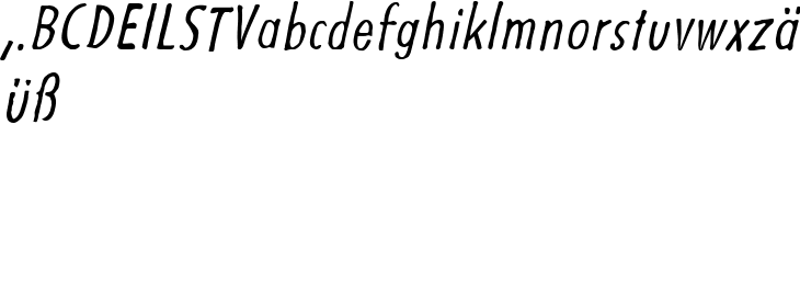 `Futuramano Light Italic Condensed` Preview