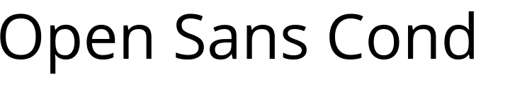 `Open Sans Condensed Regular` Preview
