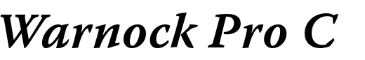 `Warnock Pro Caption SemiBold Italic` Preview