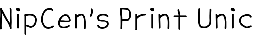 `NipCen's Print Unicode Regular` Preview