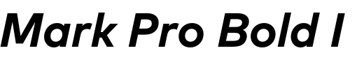 `Mark Pro Bold Italic` Preview