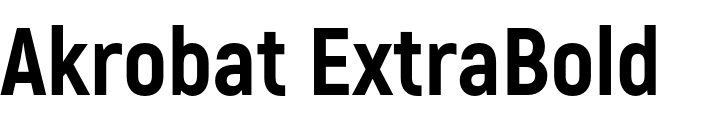 `Akrobat ExtraBold` Preview