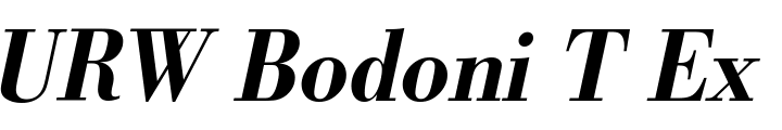 `URW Bodoni T ExtraNarrow Medium Oblique` Preview