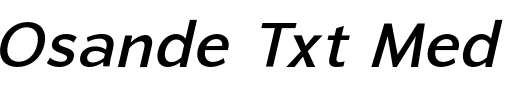 `Osande Txt Medium Italic` Preview