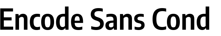 `Encode Sans Condensed SemiBold Regular` Preview