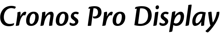`Cronos Pro Display SemiBold Italic` Preview