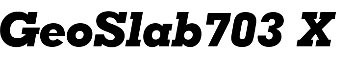`GeoSlab703 XBdIt BT ExtraBold Italic` Preview
