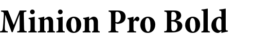 `Minion Pro Bold Condensed` Preview