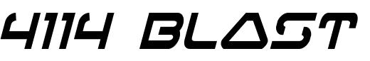 `4114 Blaster Condensed Italic` Preview