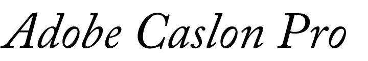 `Adobe Caslon Pro Italic` Preview