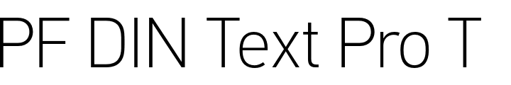 `PF DIN Text Pro Thin` Preview