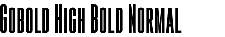 `Gobold High Bold Normal` Preview