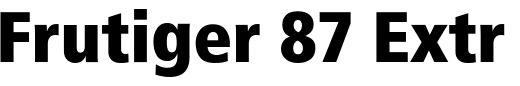 `Frutiger 87 ExtraBlack Condensed` Preview