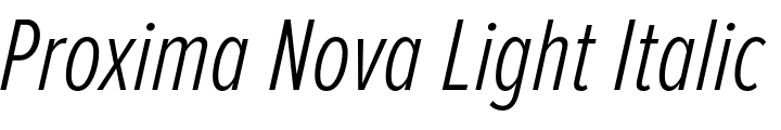 `Proxima Nova Light Italic ExtraCondensed` Preview