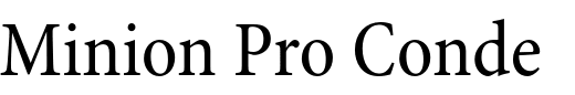 `Minion Pro Condensed` Preview
