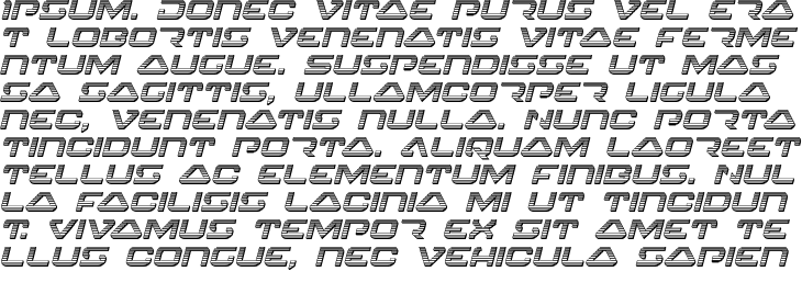 `4114 Blaster Chrome Italic` Preview