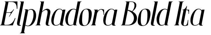 `Elphadora Bold Italic` Preview
