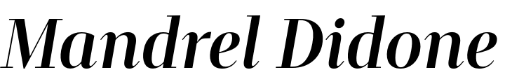 `Mandrel Didone Condensed Bold Italic` Preview
