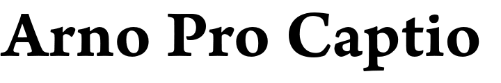 `Arno Pro Caption SemiBold` Preview