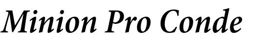 `Minion Pro Condensed SemiBold Italic` Preview
