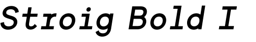 `Stroig Bold Italic` Preview
