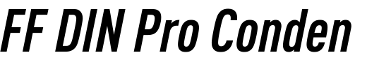 `FF DIN Pro Condensed Bold Italic` Preview