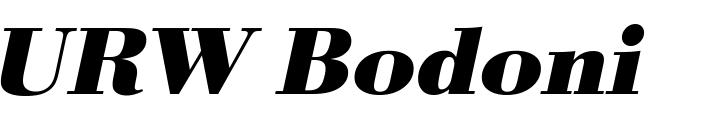 `URW Bodoni T Wide Bold Oblique` Preview