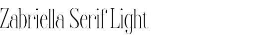 `Zabriella Serif Light` Preview
