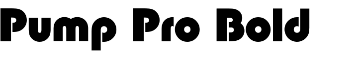 `Pump Pro Bold` Preview