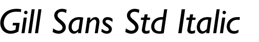 `Gill Sans Std Italic` Preview
