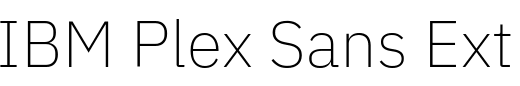 `IBM Plex Sans Extra Light` Preview