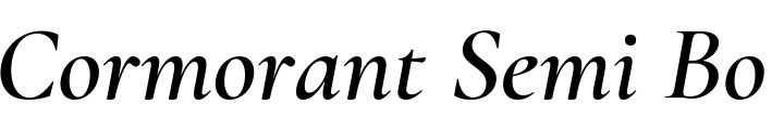 `Cormorant Semi Bold italic` Preview