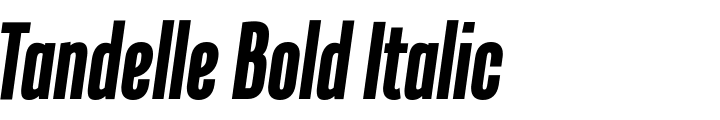 `Tandelle Bold Italic` Preview