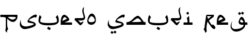 `Psuedo Saudi Regular` Preview