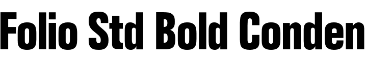 `Folio Std Bold Condensed` Preview