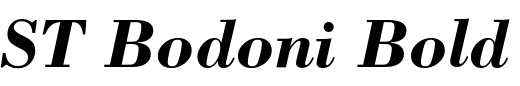 `ST Bodoni Bold Italic` Preview