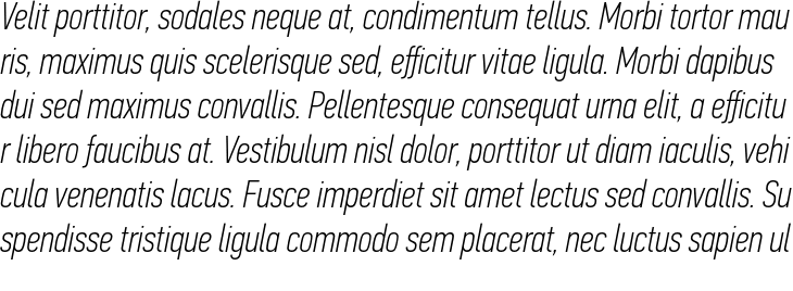 `PF Din Text Pro Thin Italic Compressed` Preview