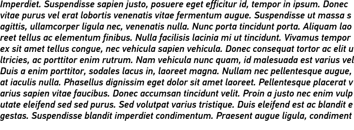 `PF DIN Text Pro Medium Italic` Preview