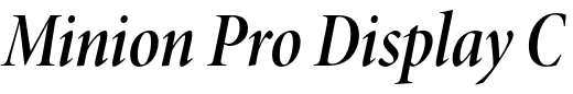 `Minion Pro Display Condensed SemiBold Italic` Preview
