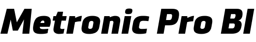 `Metronic Pro Black Italic` Preview