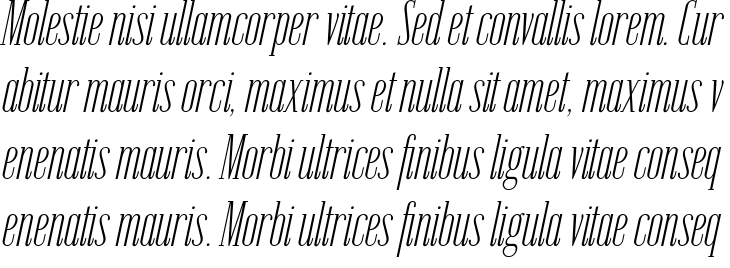 `Emberly Condensed Extra Light Italic` Preview